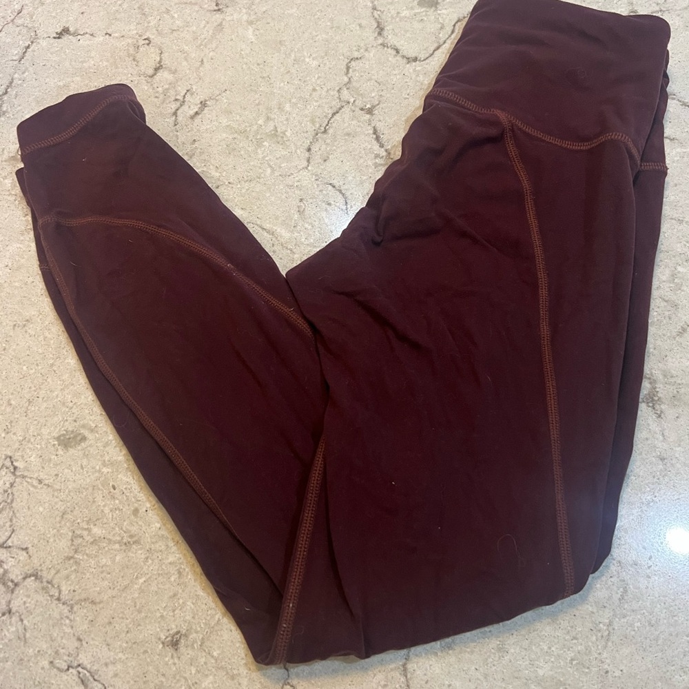 Athleta Maroon Leggings Size XS